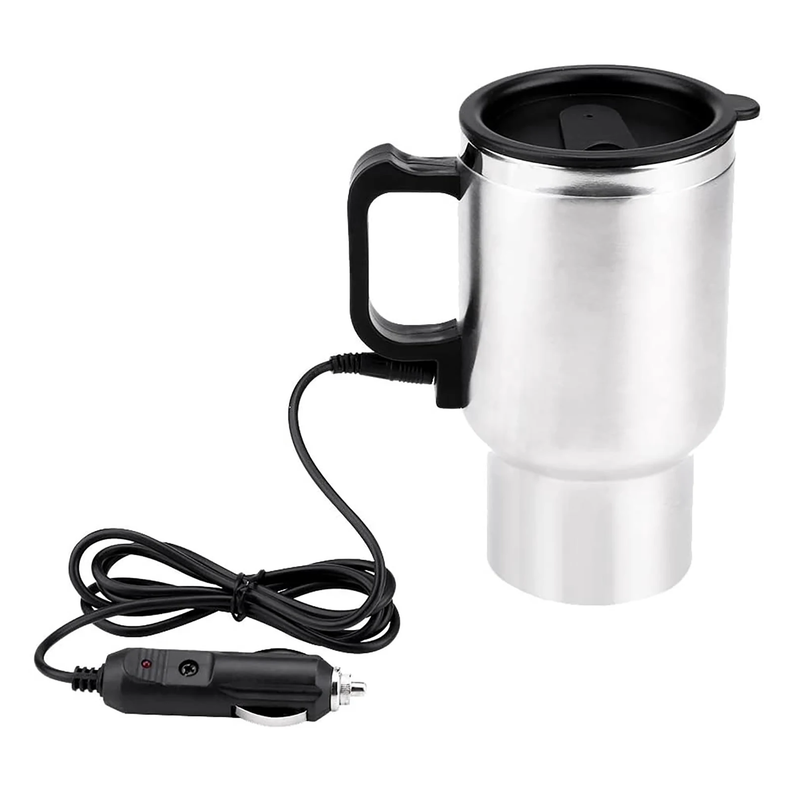 12V Vehicle Heating Cup 450ml Stainless Steel Electric Heating Car Kettle For - £7.53 GBP+