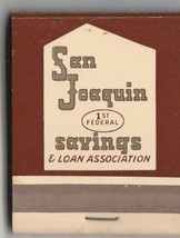 San Joaquin 1st Federal Savings &amp; Loan Association ~ Vtg Strike on Match... - $112.90 MXN