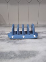 T.G. Green &amp; Co Blue Domino Toast Rack Ceramic Vintage Polkadot Utensils - £16.08 GBP