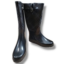 Banana Republic Boots Size 7 Women&#39;s Tall Rainboots Plaid Pattern EUC Ex... - $71.10