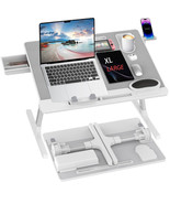 Laptop Desk for Bed,Adjustable Computer Bed Table Tray with Heights and ... - £172.16 GBP