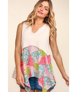Haptics Full Size Patchwork Shark Bite Color Block Tank - $53.70 CAD