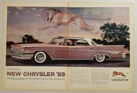 1958 Print Ad The 1959 Chrysler New Yorker 4-Door Hardtop Light Ruby - £11.73 GBP