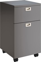Lavish Home Lockable 2-Drawer File Cabinet, Gray - £83.95 GBP