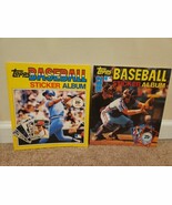 Lot of 2 Topps Baseball Sticker Albums - 1981 203 Adhered, 1982 - $361.56 MXN