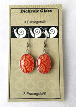 Dichroic Glass Earrings by 3 Escargots Made in USA New Old Stock! (#10187) - £15.98 GBP