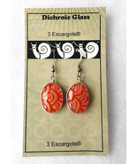 Dichroic Glass Earrings by 3 Escargots Made in USA New Old Stock! (#10187) - £15.72 GBP