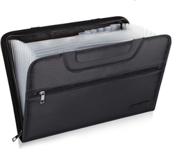 Expanding File Folder With Portable-Handle Document Organizer Briefcase NEW - £29.05 GBP