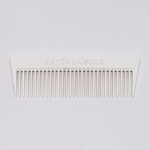 Vintage Estee Lauder Hair Comb Ivory Cream Plastic Wide Tooth Purse Travel  - $12.76