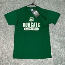 Ohio Bobcats Russell Athletic Mens T Shirt Small Green White NCAA Basketball NWT - $29.98