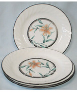 Corelle Corning Tiger Lily Salad Plate set of 4 - $24.64