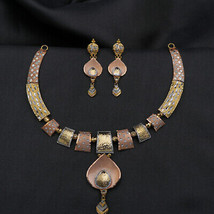 22karat Print True Gold 19/4.8cm Necklace Earring Sets Aunts Handmade Jewelry - £3,275.44 GBP