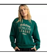 XL Adidas Women’s Collegiate Crewneck Oversized Sweatshirt Embroidered G... - $754.65 MXN