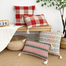 Linen Cotton Fabric Christmas Throw Pillow Cover Case Sofa Cushion Covers Decor  - £15.50 GBP+