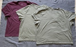 Everlane Organic Cotton T-Shirts Lot of 3 - 2 Green (XXL), 1 Purple (XL) - £22.91 GBP