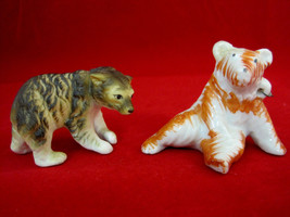 Bear Vintage Figurines Lot of 2 Miniatures Fairy Gardens Porcelain - $468.33 MXN