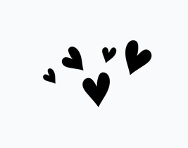 Multiple Hearts Icon sticker instant download svg,png,psd,eps,jpeg - £3.58 GBP