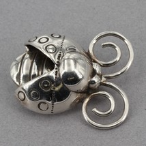Retired Silpada Small Sterling Silver Good Luck Ladybug Pin I1580 - £19.61 GBP