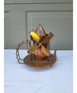 Vtg Windmill Farm impossible Dream Brass Copper Metal Tin George Good AS IS - $27.12