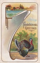 Thanksgiving Greetings Turkey 1910 Fayette Missouri to Nevada MO Postcar... - $2.99