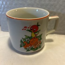 Vtg Orange Bird Ceramic Coffee Mug Florida Walt Disney Productions Japan - £29.80 GBP