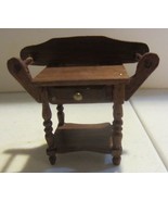 Vintage handmade dollhouse spindle  table signed B leo Fallert - $61.75