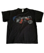 Willie Nelson T Shirt Black Vintage Eagle Stars &amp; Stripes Medium Band T - £38.16 GBP