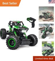 Rechargeable 4WD Monster RC Truck for Boys - LED Lights &amp; Off-Road Adven... - $67.99