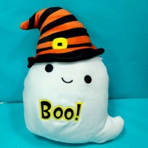 Squishmallow 8&quot; Grace the Ghost Halloween Witch Orange Hat Boo Plush Stuffed NEW - £23.48 GBP
