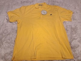 Criquet Polo Shirt Mens 2XL Yellow Golf Short Sleeve Stretch Pocket Logo NWT USA - $26.11