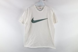 Vtg 90s Nike Mens Medium Distressed Travis Scott Center Big Swoosh T-Shirt USA - £54.26 GBP