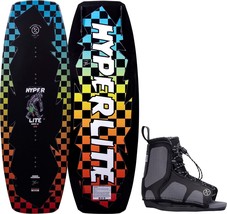 Hyperlite Murray Jr. Wakeboard w/Remix Bindings Kids Sz 120cm Black / Ra... - $594.05 CAD