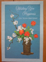 Vintage Ambassador Cards Wishing You Happiness On Your Birthday Greeting... - £2.39 GBP