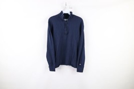 Vtg The North Face Mens S Spell Out Wool Blend Knit Half Zip Pullover Sweater - £34.81 GBP