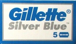 50 Gillette Double Edge Razor Blades Silver Blue - NEW BATCH 2020 - $11.95