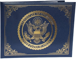 U.S. Citizenship and Naturalization Certificate Holder. Gold American Eagle Logo - £15.25 GBP