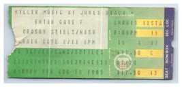 Crosby Stills Nash CSN Ticket Stub August 16 1985 New York Jones Beach - $24.74