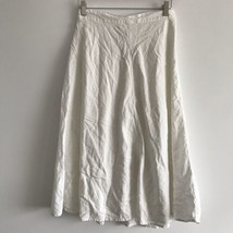 Banana Republic Linen Skirt Small White A-line Tier Ruffle Flared Mini L... - $22.98