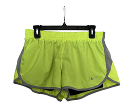 Women&#39;s Nike Dri Fit Lime Green and Gray Running Shorts Size Large - £9.49 GBP