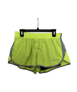 Women&#39;s Nike Dri Fit Lime Green and Gray Running Shorts Size Large - £9.48 GBP