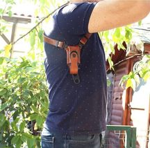 Fits SIG 1911 45 ACP W/Out Rail 3.3”BBL Leather Shoulder Holster Single Mag#1151 image 4