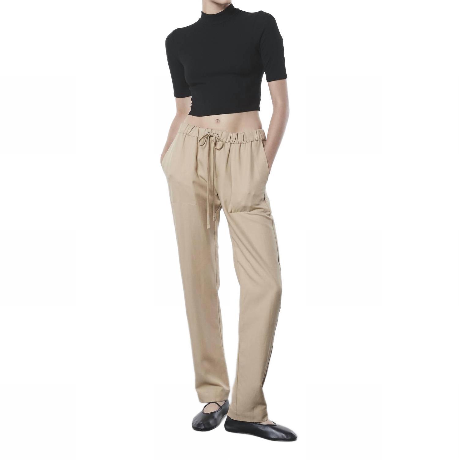 Enza Costa Silk Rib Cropped Half Sleeve Mock Neck Black - $82.00