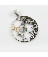 Zodiac Signs Horoscope Sterling Silver Pendants Charms w/Golden Star - $148.00