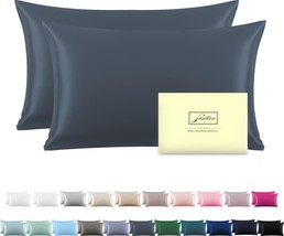 Silk Pillow Cases 2 Pack Soft Breathable and Sliky Standard - £38.60 GBP