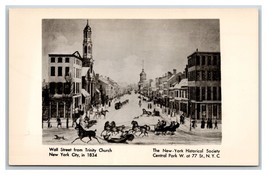 RPPC Wall Street in 1834 New York City NY Historical Society UNP Postcard U19 - £3.91 GBP