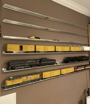 TRAIN SHELVES ( Pack of 10 ) O Gauge Model Railroad Display - Aluminum S... - £341.86 GBP