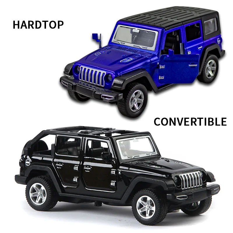 Play 1:36 JEEPS Wrangler Alloy Car Model Simulation Off-road Toy Vehicle Decorat - £23.05 GBP