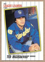 Fleer League Leaders 1987 Ted Higuera Milwaukee Brewers #23      Baseball - £1.40 GBP