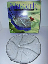 BRAND NEW Libbey a la carte Glass Divided Platter Morning Glory in Original Box - £31.07 GBP