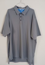 Adidas Golf Clima Lite Men&#39;s Gray Blue Short Sleeve Embroidered Logo Pol... - $320.20 MXN